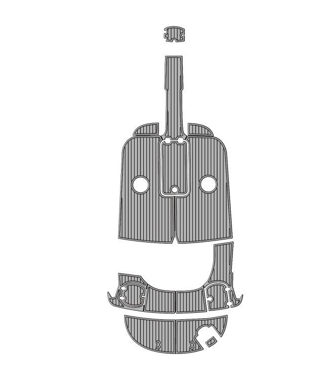 2008 Monterey 194 FS Traction Mats Eva Foam Boat Flooring Marine Decking Hzchione Light Gray Black