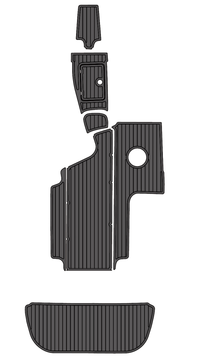 2008 Centurion Tyyphoon C4 Traction Mats Eva Foam Boat Flooring Marine Decking Hzchione Dark Grey Black