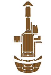 2007-2008 Nautique 210 Traction Mats Eva Foam Boat Flooring Marine Decking Hzchione Brown Black