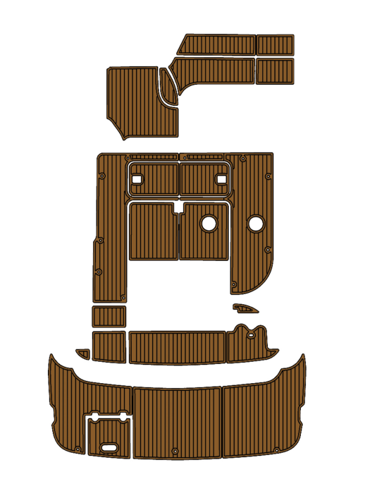 2005 Cruiser 340 Express Traction Mats Eva Foam Boat Flooring Marine Decking Hzchione Brown Black