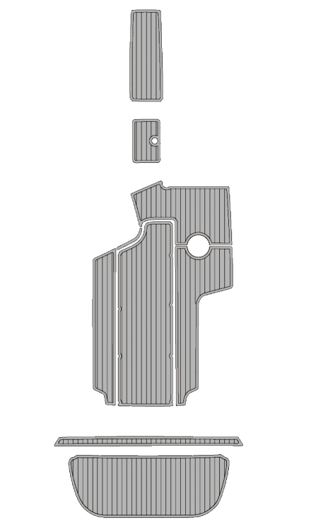 2005-2006 Centurion Enzo SV240 Traction Mats Eva Foam Boat Flooring Marine Decking Hzchione Light Grey Black