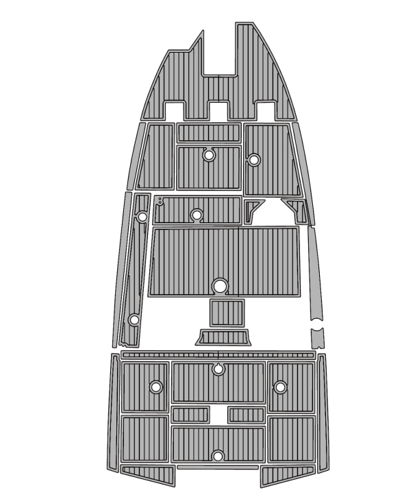 2023 Avid 18XC Traction Mats Eva Foam Boat Flooring Marine Decking Hzchione Light Grey Black
