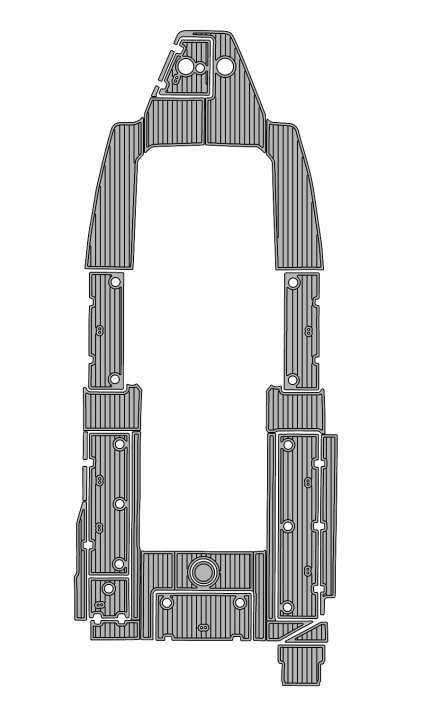 2023 Sea Fox Commander 328 Traction Mats Eva Foam Boat Flooring Marine Decking Hzchione Light Grey Black