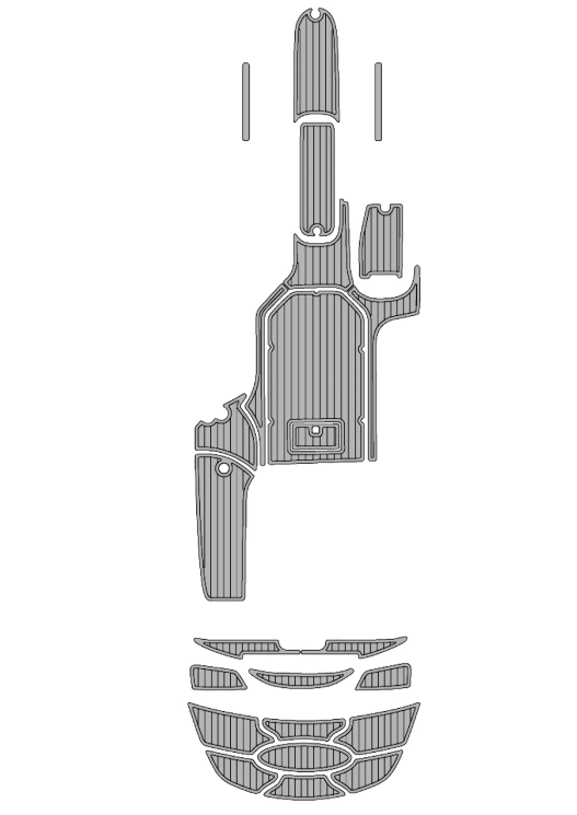 2006 Nautique SV211 Traction Mats Eva Foam Boat Flooring Marine Decking Hzchione Light Grey Black