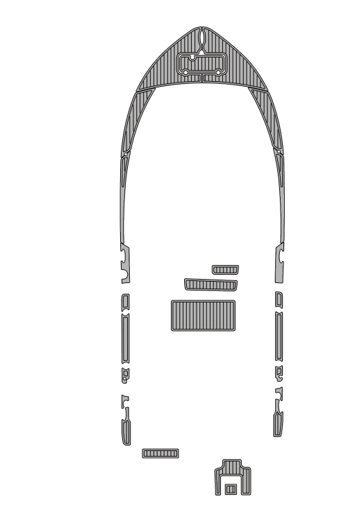 2021 Tidewater 220 LXF Traction Mats Eva Foam Boat Flooring Marine Decking Hzchione Light Grey Black