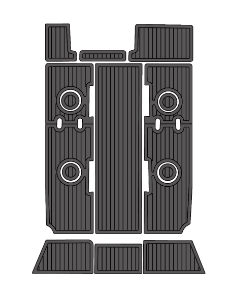 2009 Fountain 47 Traction Mats Eva Foam Boat Flooring Marine Decking Hzchione Dark Grey Black