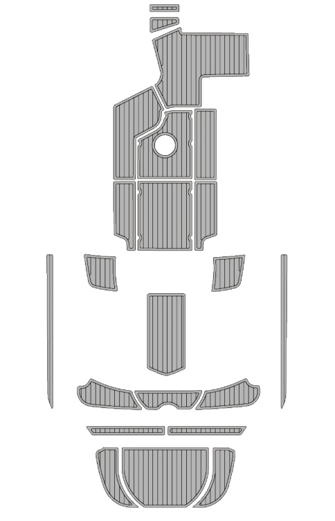 2013-2015 Centurion FS22/FX22 Traction Mats Eva Foam Boat Flooring Marine Decking Hzchione Light Grey Black
