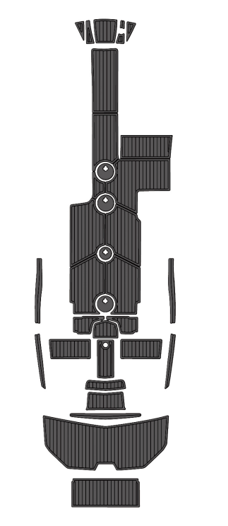 2015-2018 MasterCraft X23 Traction Mats Eva Foam Boat Flooring Marine Decking Hzchione Dark Grey Black