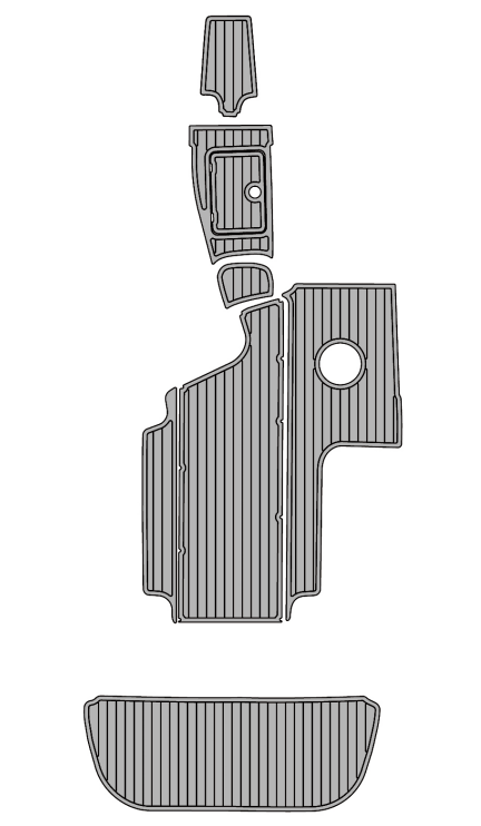 2008 Centurion Tyyphoon C4 Traction Mats Eva Foam Boat Flooring Marine Decking Hzchione Light Grey Black