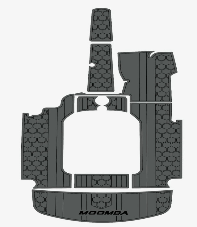 2004 Moomba Mobius LSV (Version 1) Traction Mats Eva Foam Boat Flooring Marine Decking Hzchione Dark Gray Black