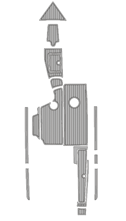 2002 Centurion Escalade Version 2 Traction Mats Eva Foam Boat Flooring Marine Decking Hzchione Light Grey Black