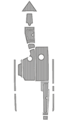 2002 Centurion Escalade Version 2 Traction Mats Eva Foam Boat Flooring Marine Decking Hzchione Light Grey Black