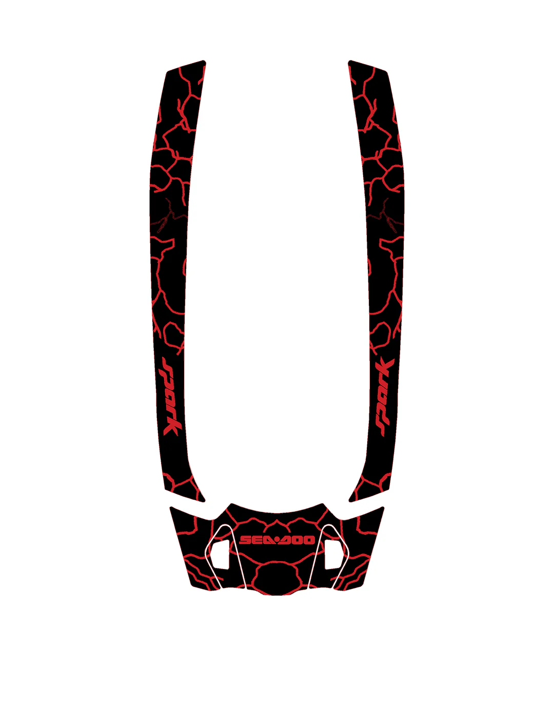 2025 Sea Doo SPARK TRIXX 2 UP Customize Jet Ski Mats Non-Slip Motorboat Traction Mat Hzchione Black Red-4