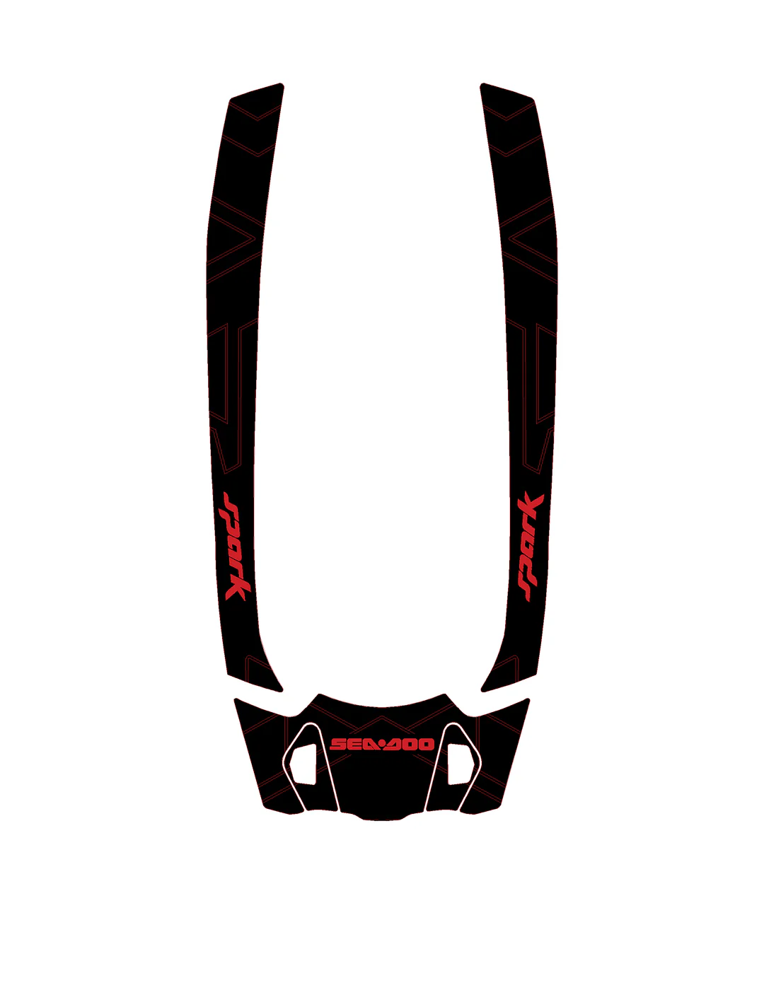 2025 Sea Doo SPARK TRIXX 2 UP Customize Jet Ski Mats Non-Slip Motorboat Traction Mat Hzchione Black Red-6