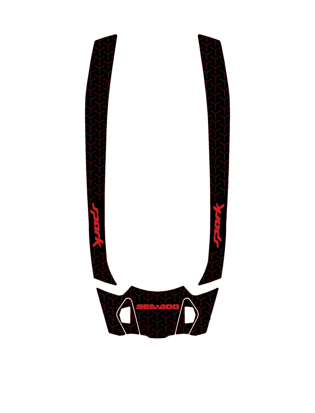 2025 Sea Doo SPARK TRIXX 2 UP Customize Jet Ski Mats Non-Slip Motorboat Traction Mat Hzchione Black Red-2